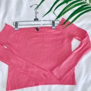 PINK OFF SHOULDER H&M TOP